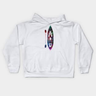 canoeing sport art #canoeing Kids Hoodie